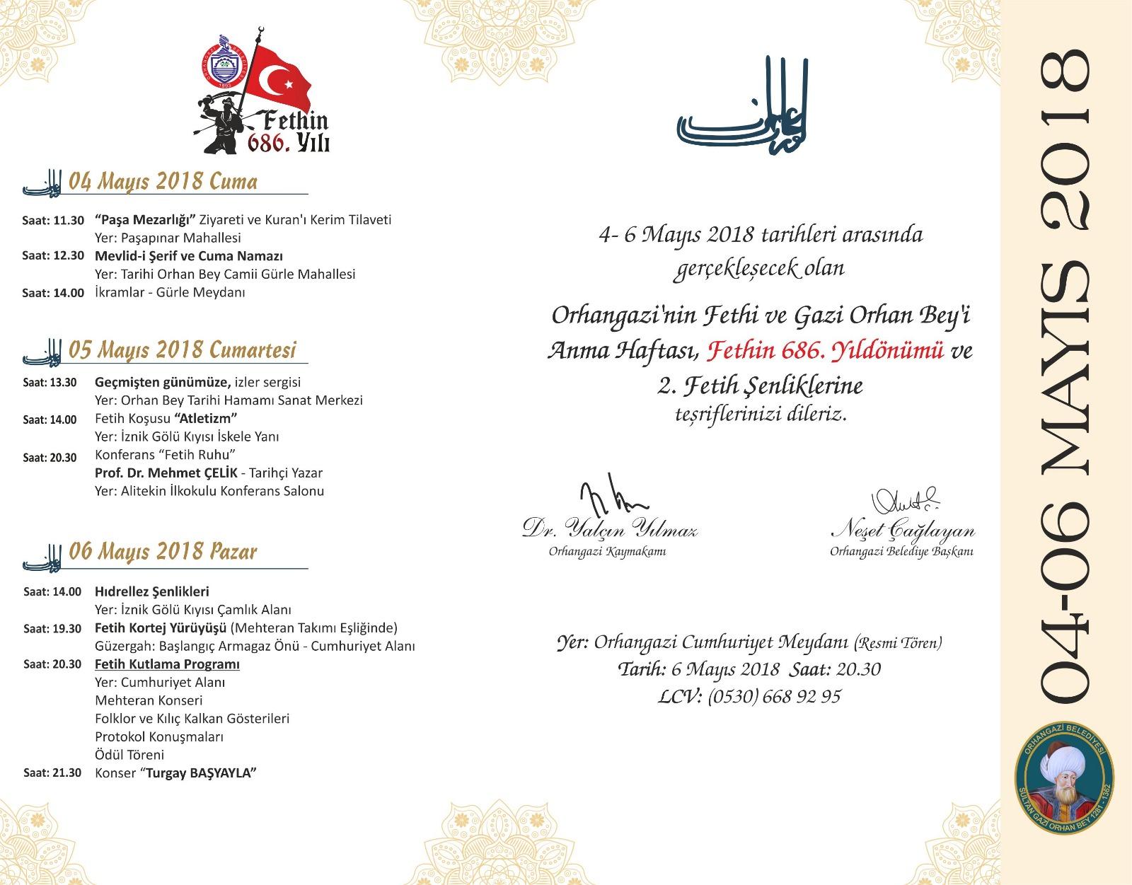 FETİH ŞENLİKLERİ PROGRAMI