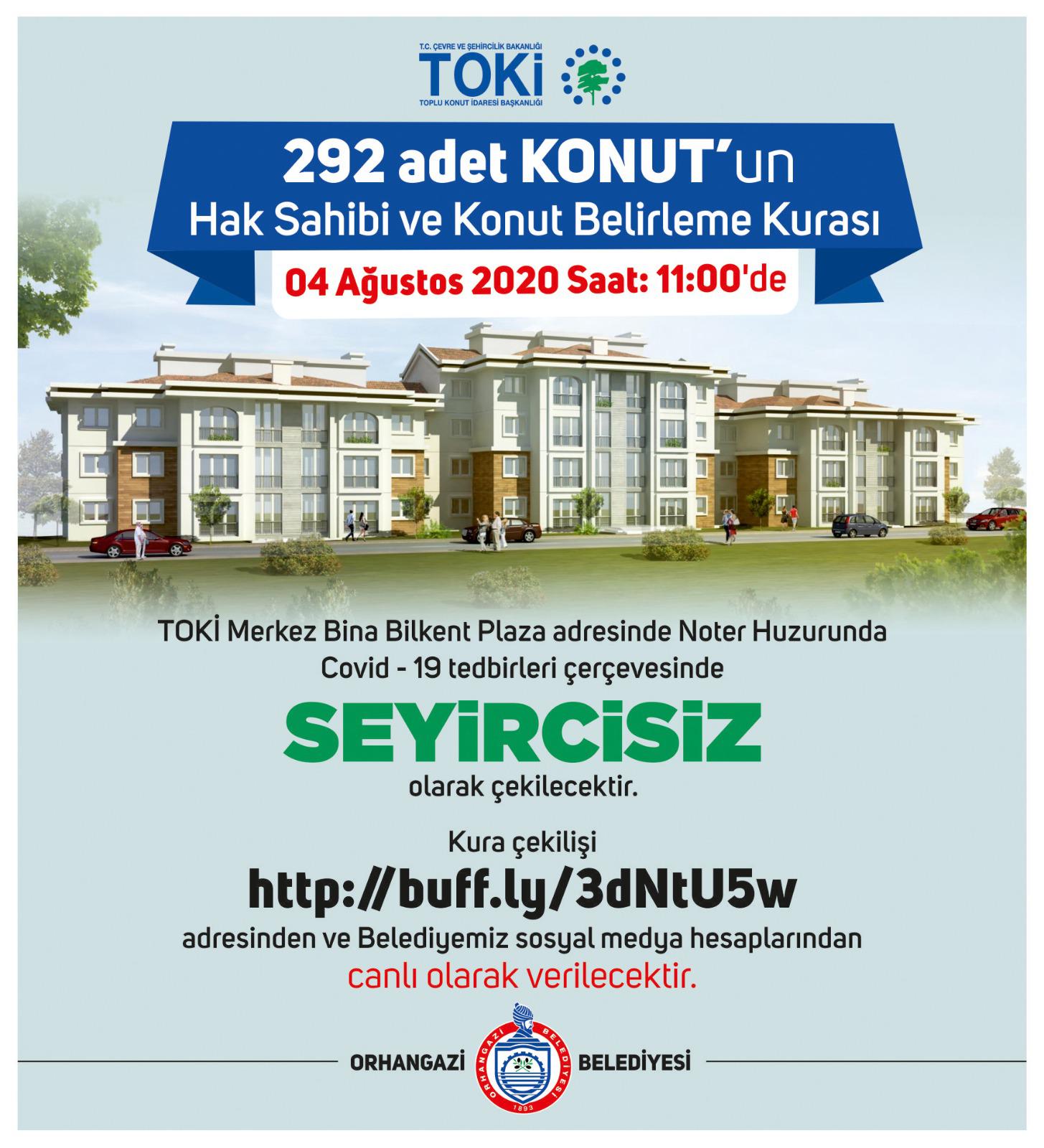 TOKİ KURA ÇEKİMLERİ CANLI YAYIN ÜZERİNDEN YAPILACAK