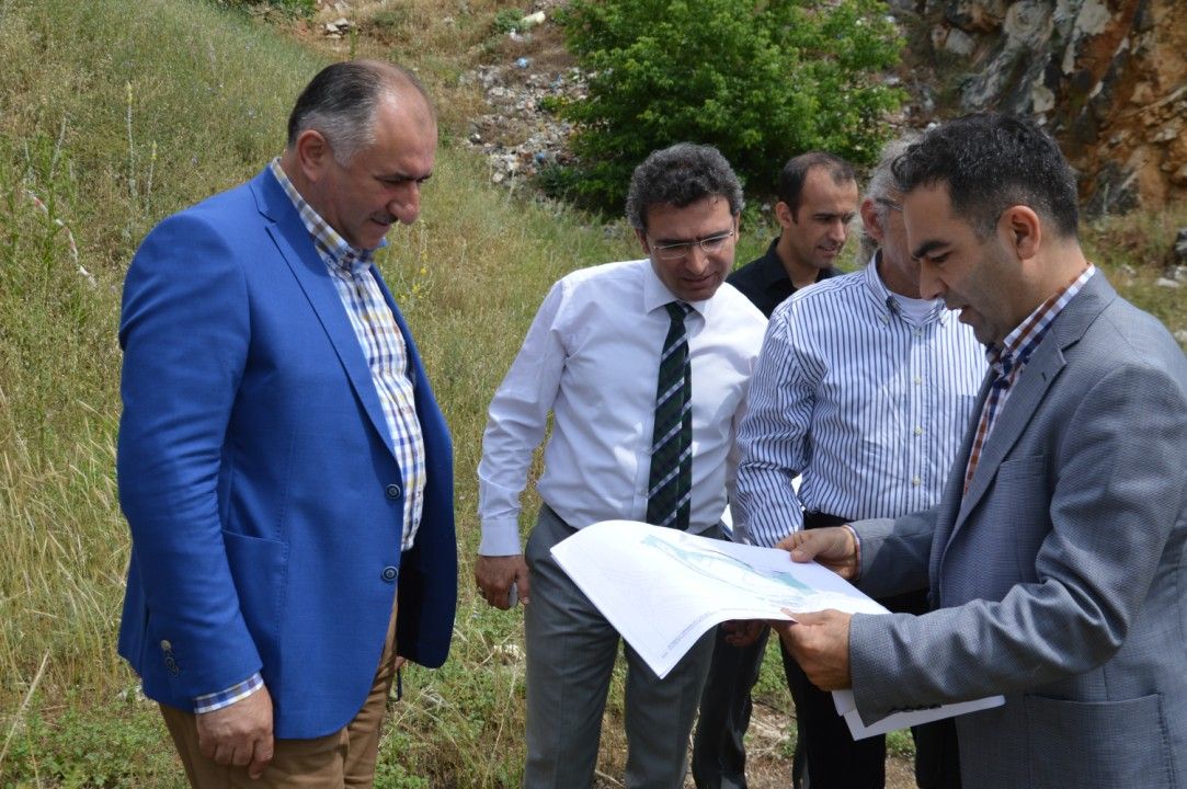 BAŞKAN ÇAĞLAYAN YENİ ADLİYE SARAYI ALANINI İNCELEDİ 