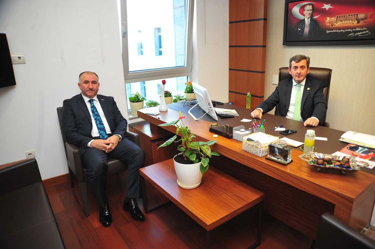 BAŞKAN ÇAĞLAYAN MİLLETVEKİLİ İSMAİL AYDINI ZİYARET ETTİ 