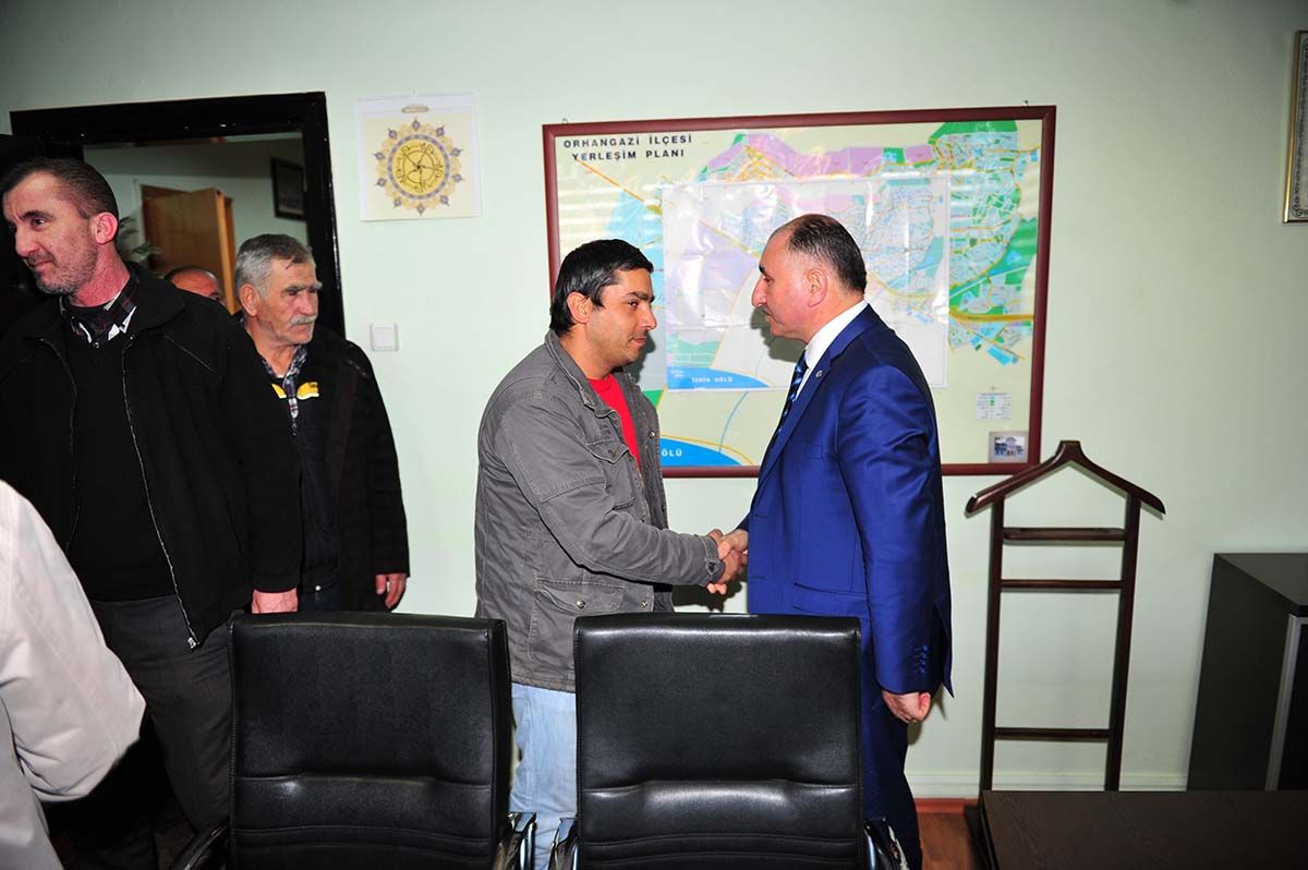 GARAJ TAKSİ ESNAFI ÇAĞLAYAN'I ZİYARET ETTİ 