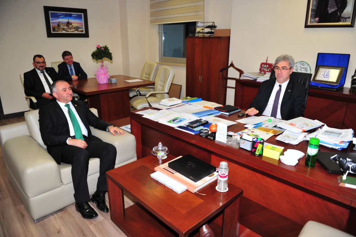 BAŞKAN ÇAĞLAYAN ALİ KOYUNCU İLE GÖRÜŞTÜ 