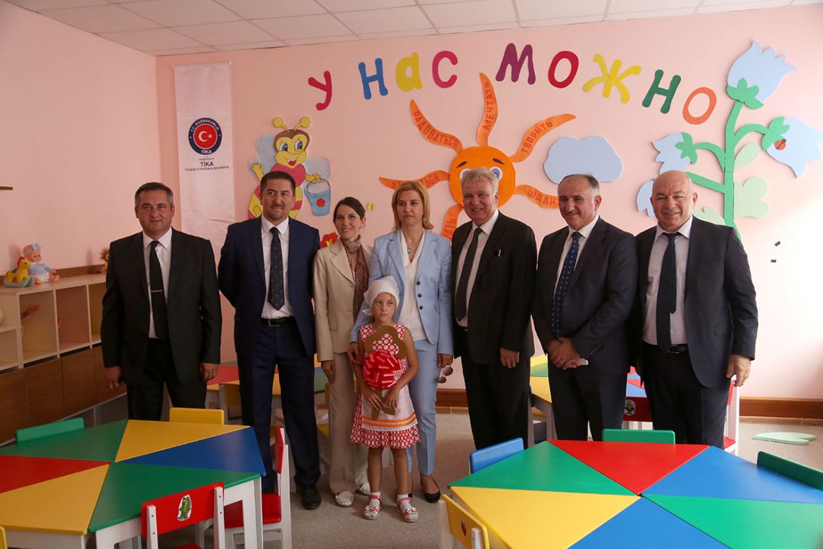 BAŞKAN ÇAĞLAYAN KIPÇAK’TA TİKA TARAFINDAN YAPILAN ANA OKULU AÇILIŞINA KATILDI 