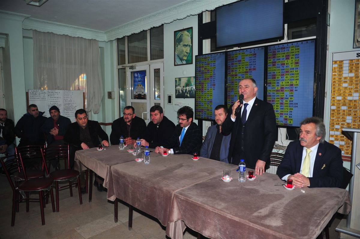 BAŞKAN ÇAĞLAYAN NAKLİYECİ ESNAFI İLE BULUŞTU 