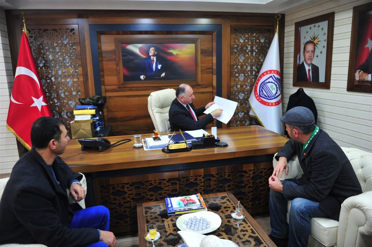 DAMPERLİ TAŞIYICILAR KOOPERATİFİ'NDEN BAŞKAN ÇAĞLAYAN'A ZİYARET 