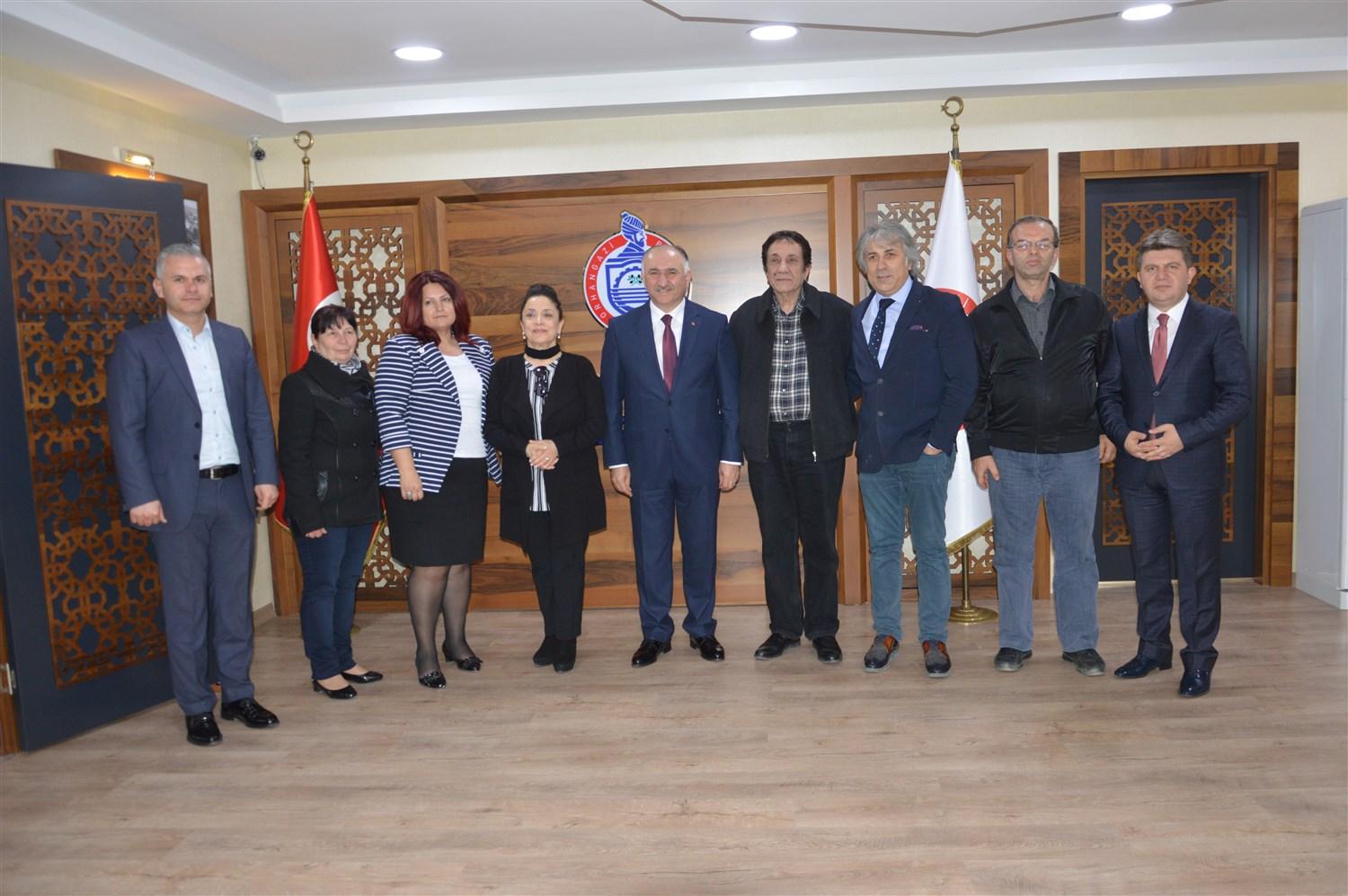 İKİ EFSANEDEN BAŞKAN ÇAĞLAYAN'A ZİYARET 