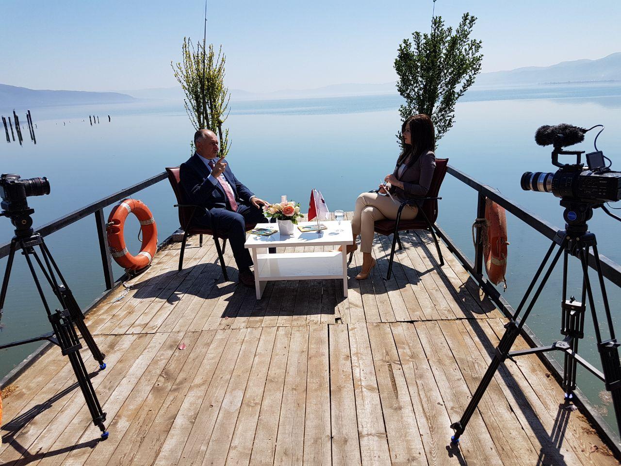 BAŞKAN ÇAĞLAYAN OLAY TV GÜNCEL PROGRAMININ ÇEKİMLERİNDE KAMERA KARŞISINA GEÇTİ 