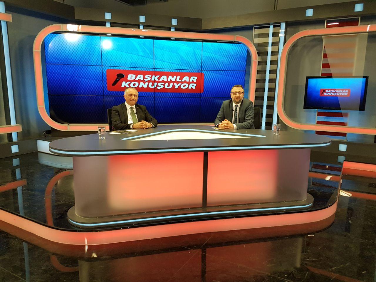 BAŞKAN ÇAĞLAYAN AS TV'DE BAŞKANLAR KONUŞUYOR PROGRAMINA KATILDI 