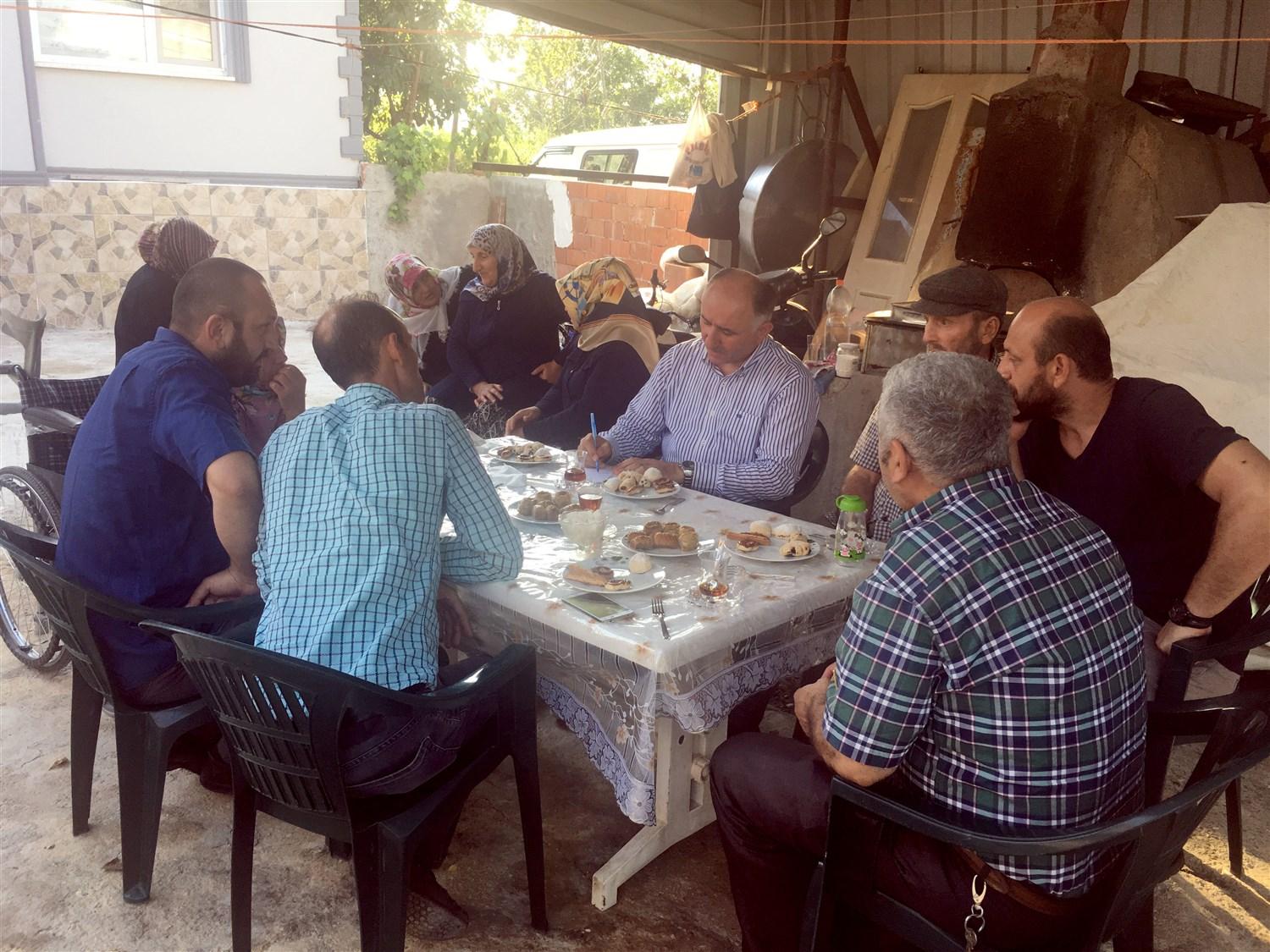 BAŞKAN ÇAĞLAYAN KARAGÜZEL,BALABAN VE BİRİNCİ AİLELERİNE MİSAFİRİ OLDU 