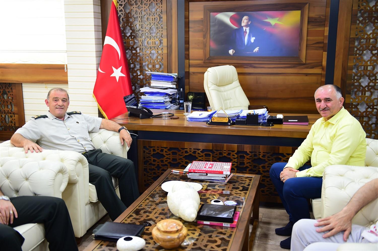 YENİ JANDARMA KOMUTANI'NDAN BAŞKAN ÇAĞLAYAN'A ZİYARET 