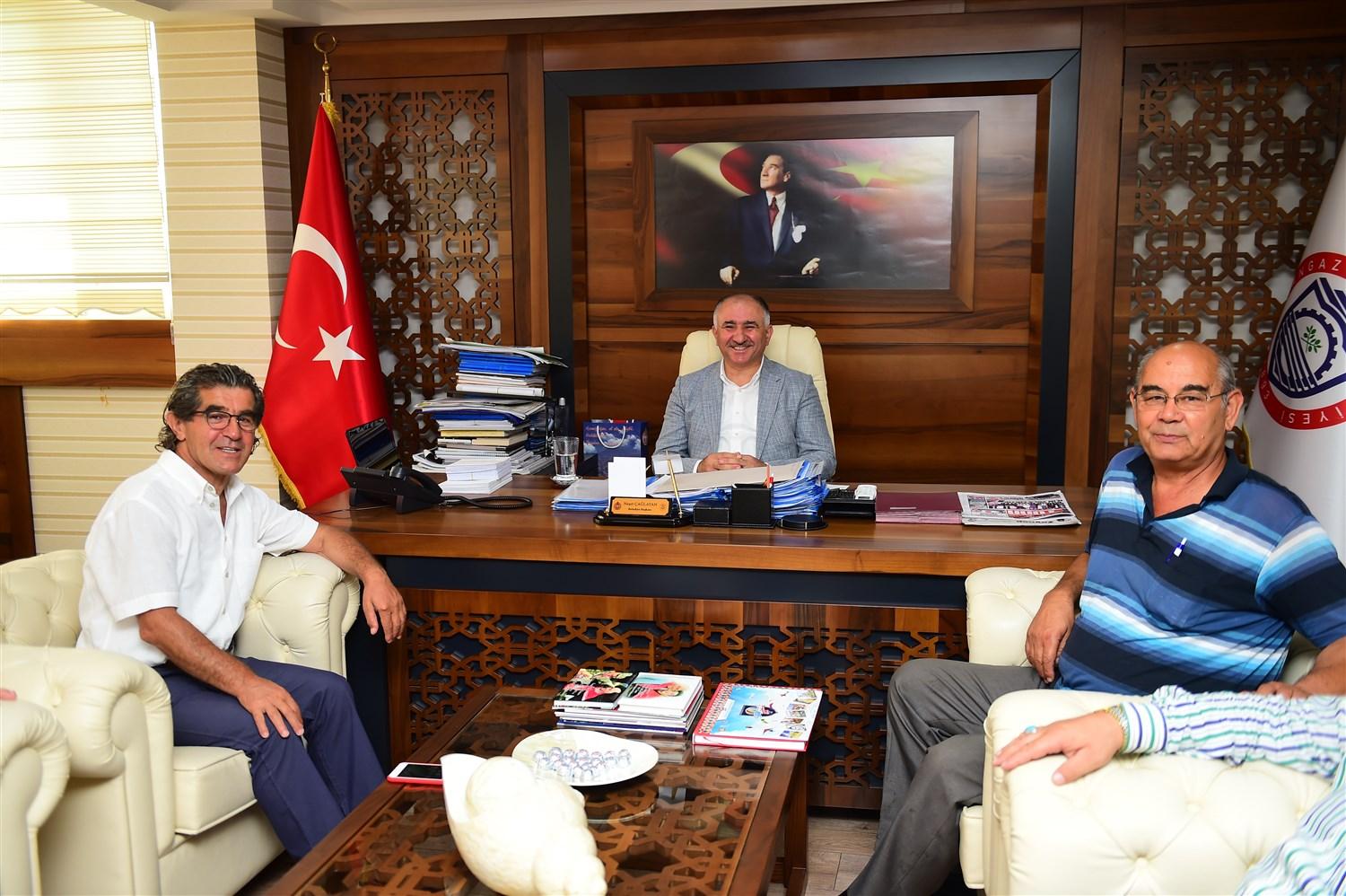 BAŞKAN ÇAĞLAYAN MARZİM YÖNETİMİNİ AĞIRLADI 