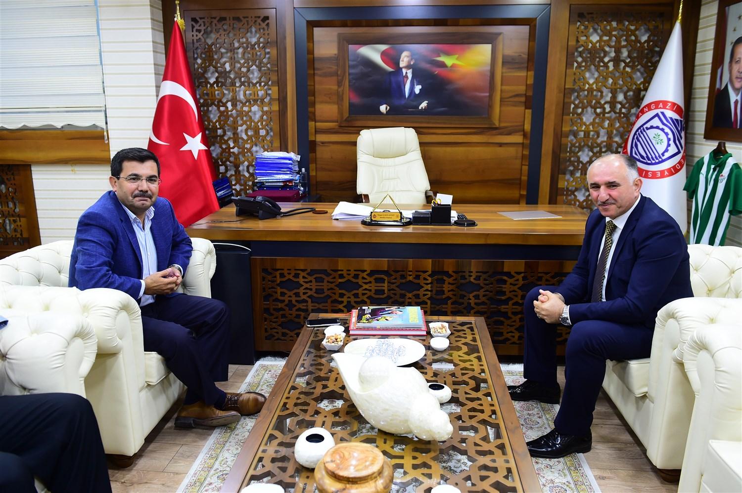 BAŞKAN ÇAĞLAYAN GENEL BAŞKAN YARDIMCISI SALİH KOCA'YI AĞIRLADI 