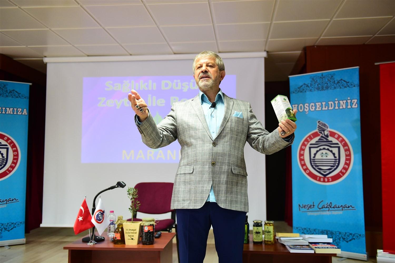 ÜNLÜ PROFESÖR SAĞLIKLI DÜŞÜN ZEYTİN İLE BESLEN KONFERANSI İÇİN ORHANGAZİ'DEYDİ 