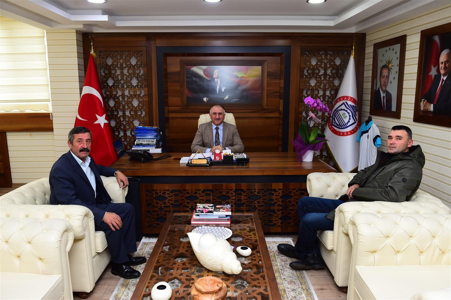 TAŞKÖPRÜ BELEDİYE BAŞKANI BAŞKAN ÇAĞLAYAN'I ZİYARET ETTİ 