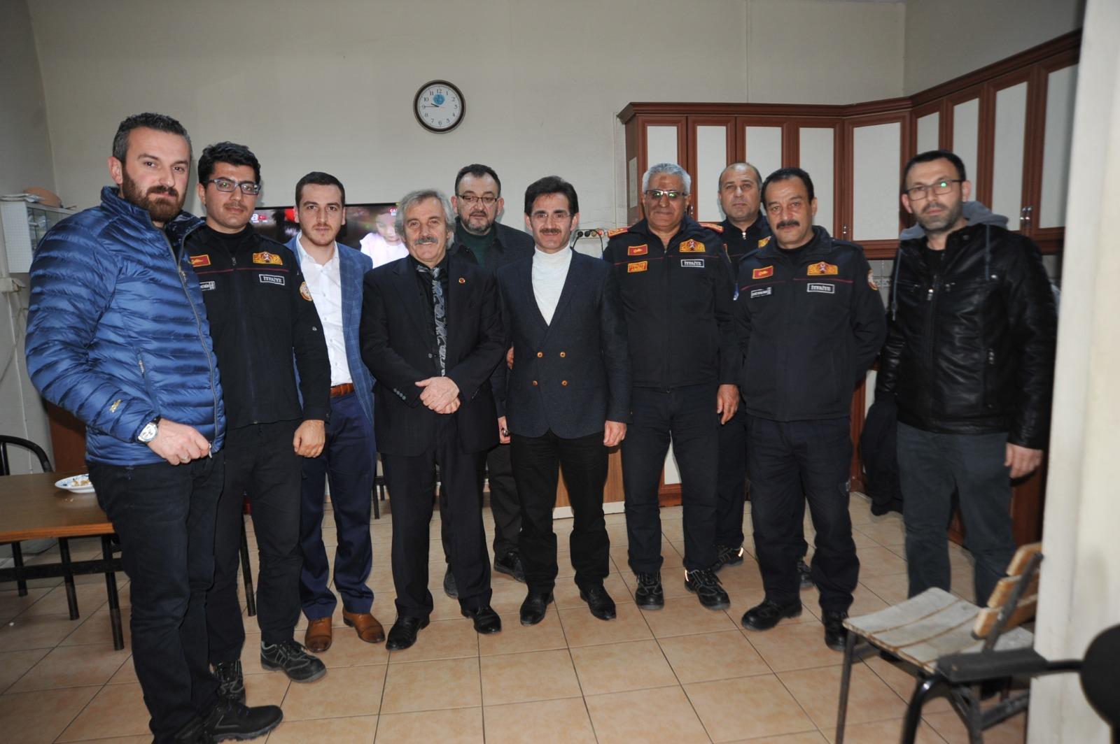 YILBAŞI GECESİ EMNİYET, HASTANE VE İTFAİYEYE ZİYARET 