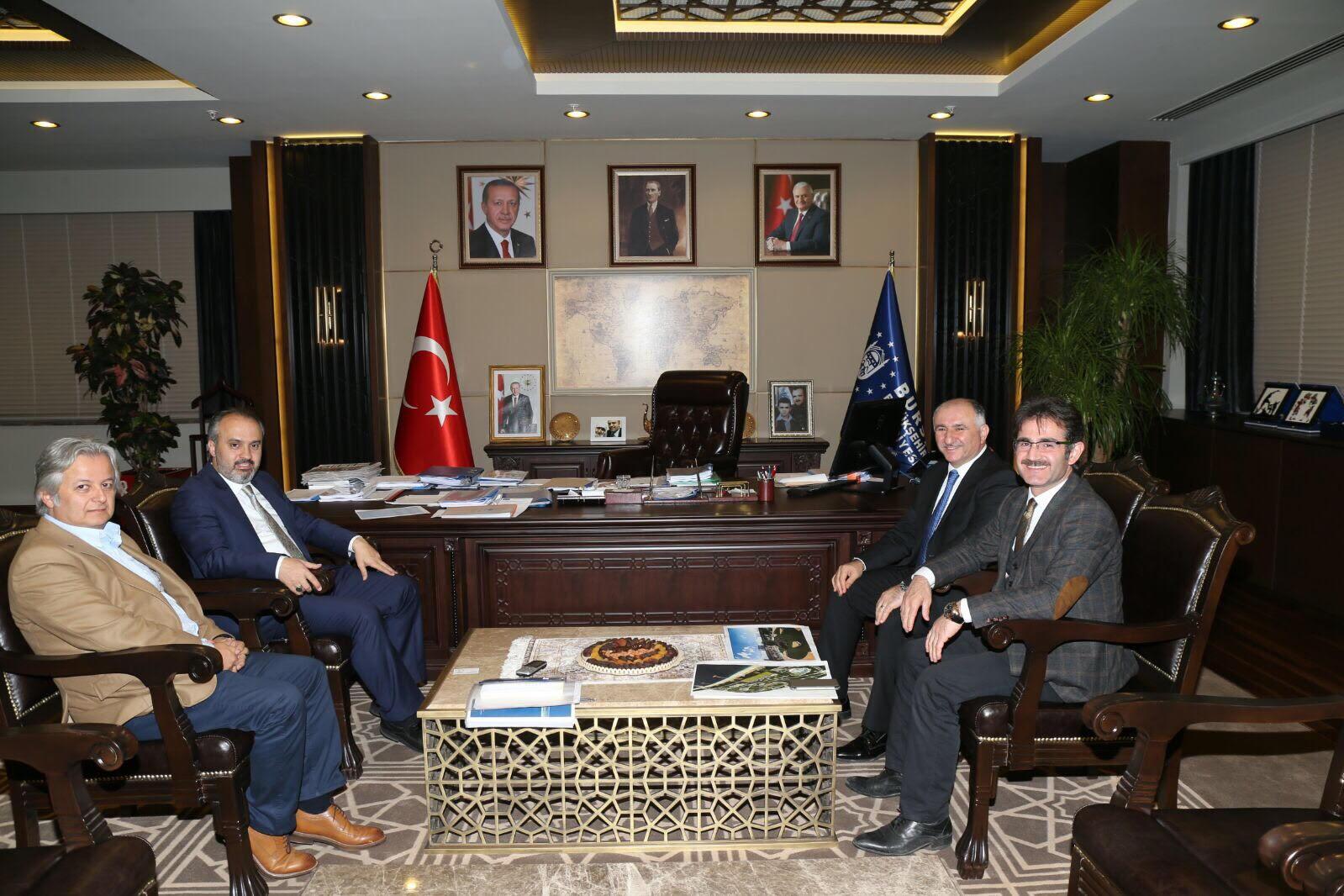 BAŞKAN ÇAĞLAYAN VE İLÇE BAŞKANI KAYA'DAN ALİNUR AKTAŞ'A HAYIRLI OLSUN ZİYARETİ 