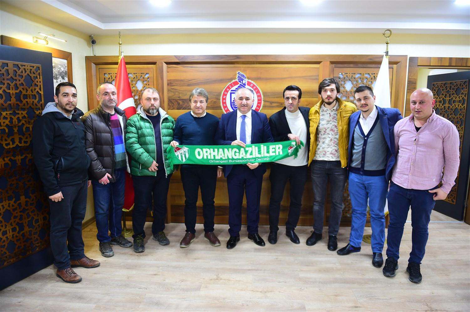 BAŞKAN ÇAĞLAYAN BURSASPORLULAR DERNEĞİNİ AĞIRLADI 