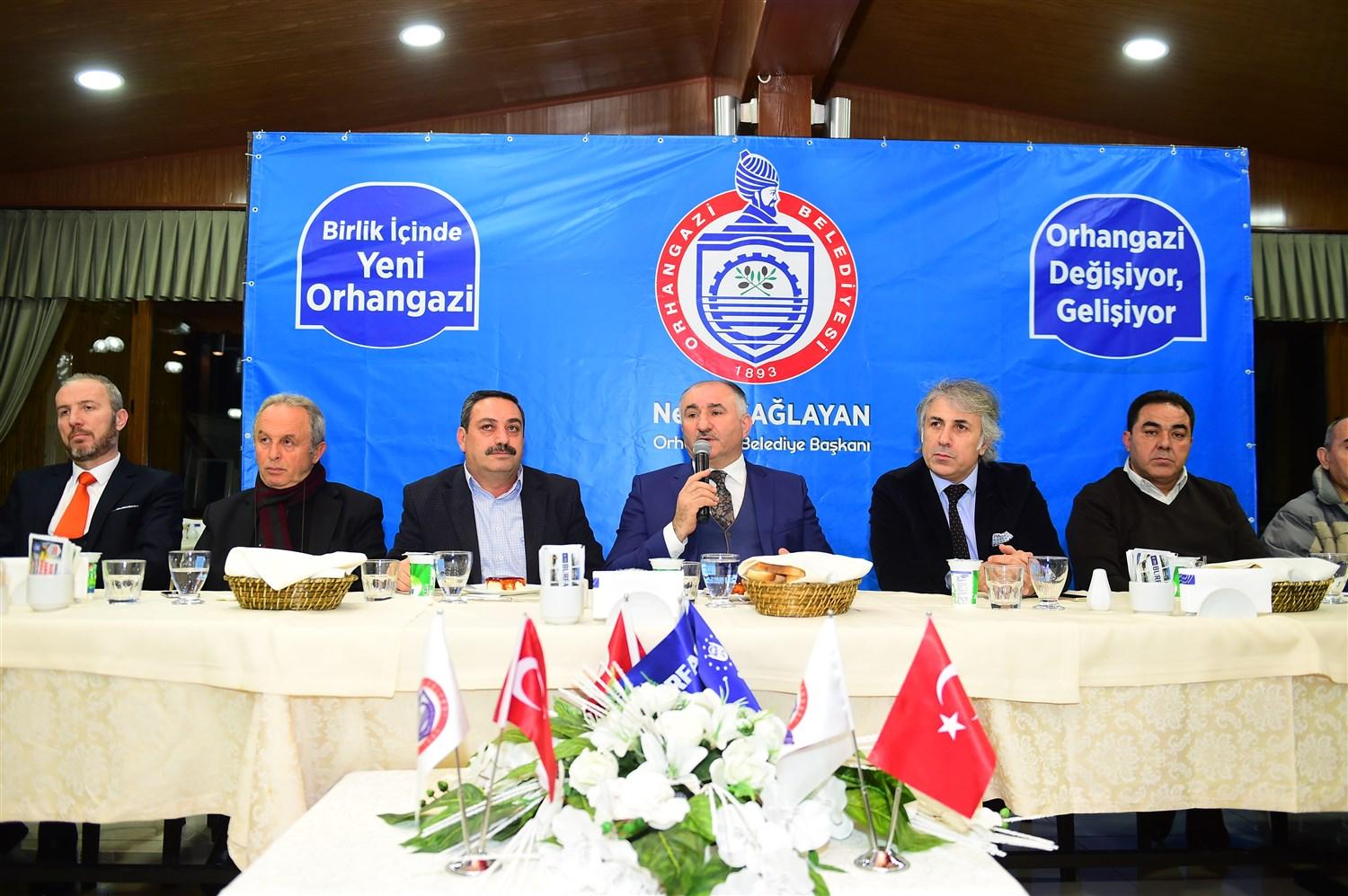 BAŞKAN ÇAĞLAYAN ORHANGAZİ TAŞIMA VE IŞLETME KOOPERATİFİ ÜYELERİ İLE BULUŞTU 