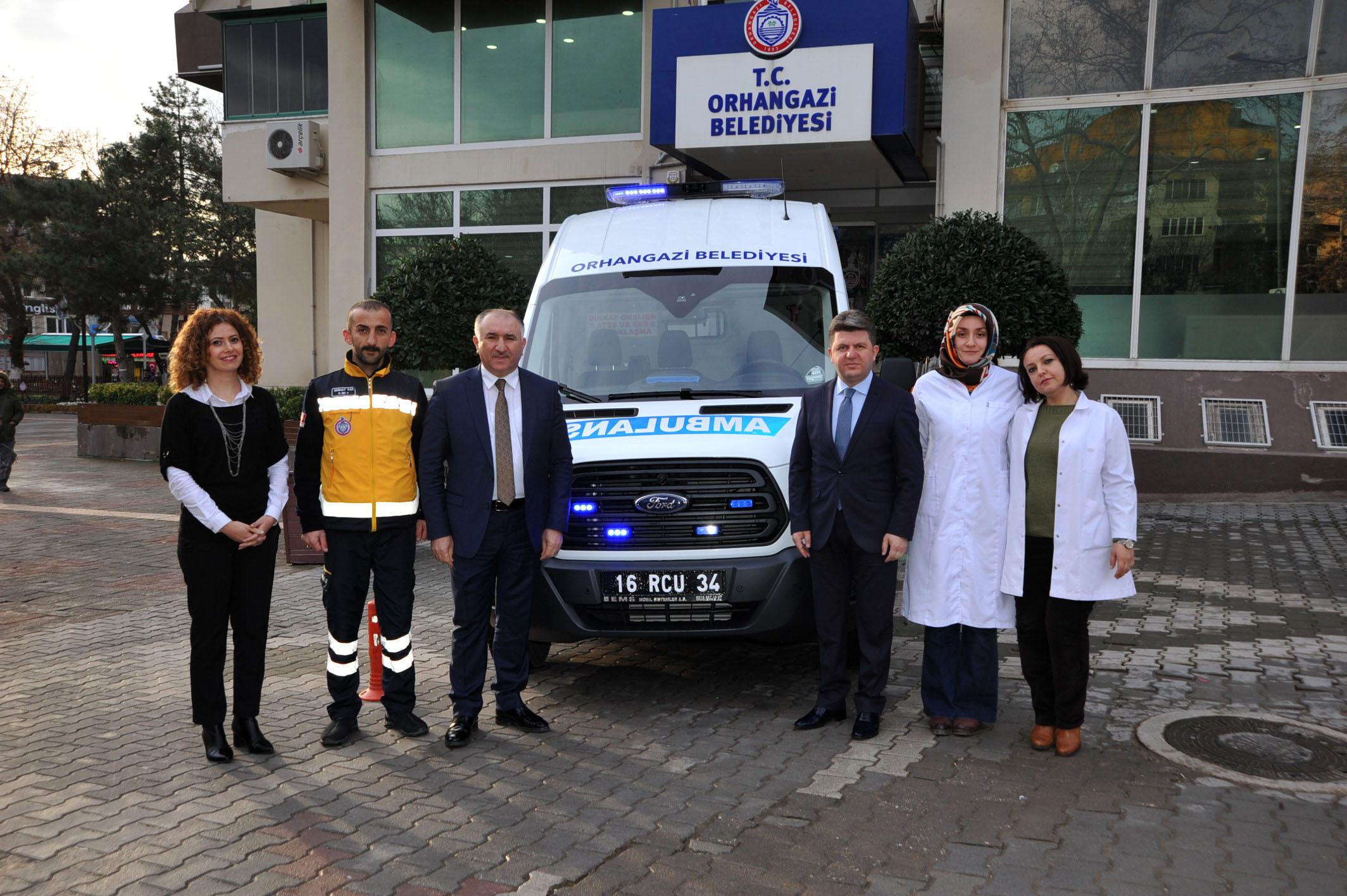 BELEDİYEYE YENİ HASTA NAKİL AMBULANSI 