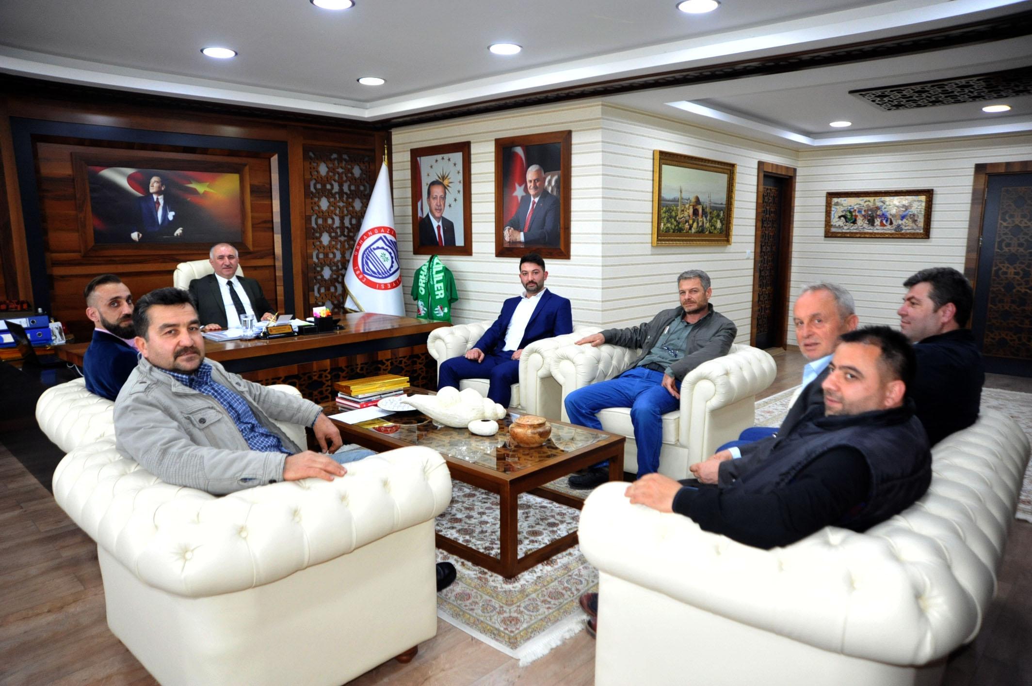 DAMPERLİ TAŞIYICILAR KOOPERATİFİ YÖNETİMİ ÇAĞLAYAN'I ZİYARET ETTİ 