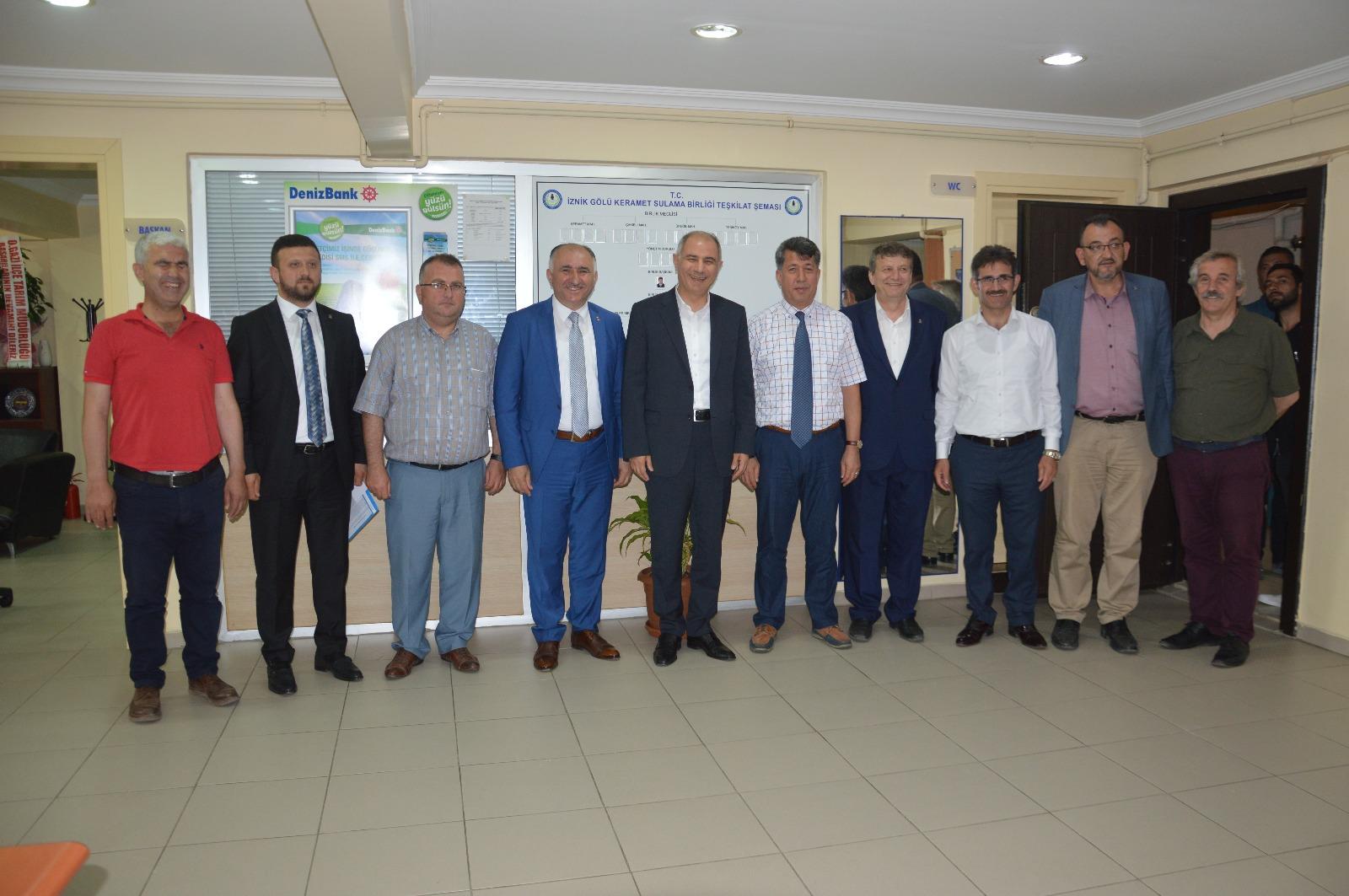 BAŞKAN ÇAĞLAYAN ÖNCEKİ DÖNEM İÇİŞLERİ BAKANI EFKAN ALA İLE BİRLİKTE KERAMET SULAMA BİRLİĞİ'Nİ ZİYARET ETTİ 