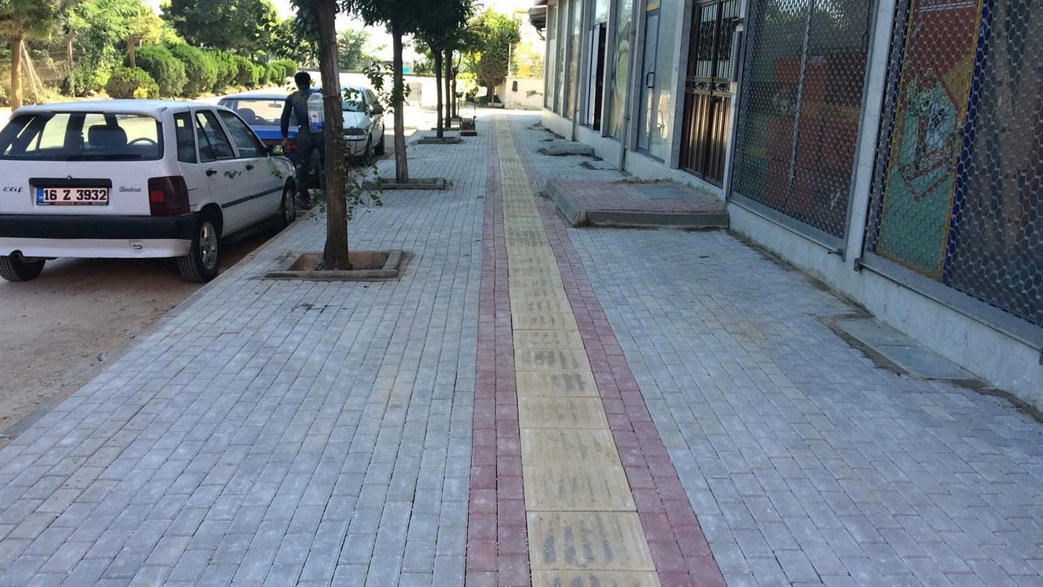 KALDIRIM ÇALIŞMALARI STAD SOKAKTA DEVAM EDİYOR 