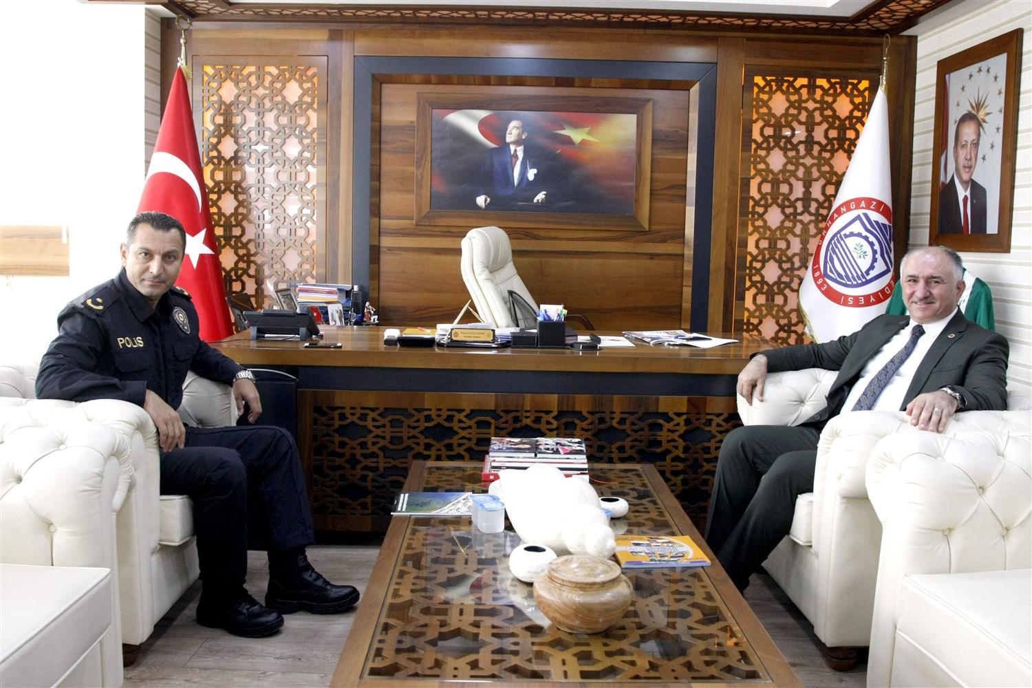 EMNİYET MÜDÜRÜ'NDEN BAŞKAN ÇAĞLAYAN'A İADEİ ZİYARET 