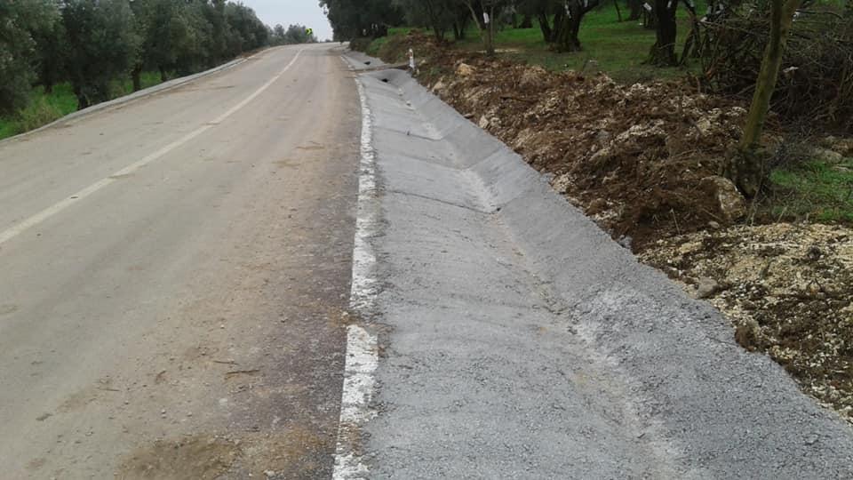 HECELER BAĞLANTI YOLUNDA SU ARKLARI DA TAMAMLANDI 