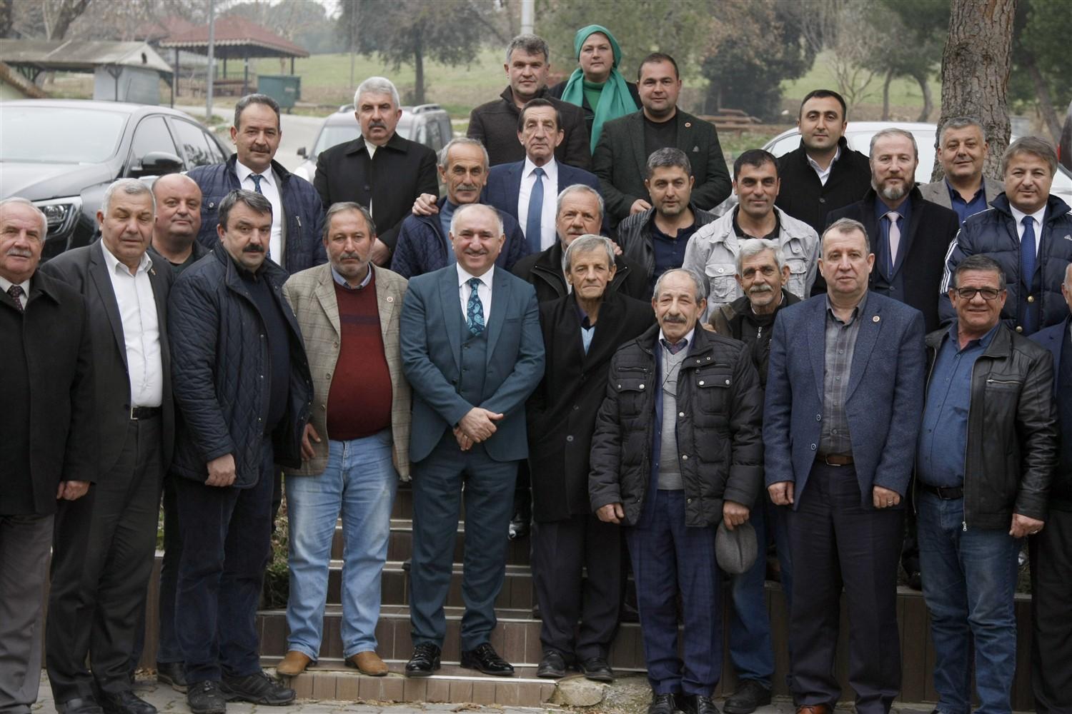 ÇAĞLAYAN MUHTARLARLA BİR ARAYA GELDİ 