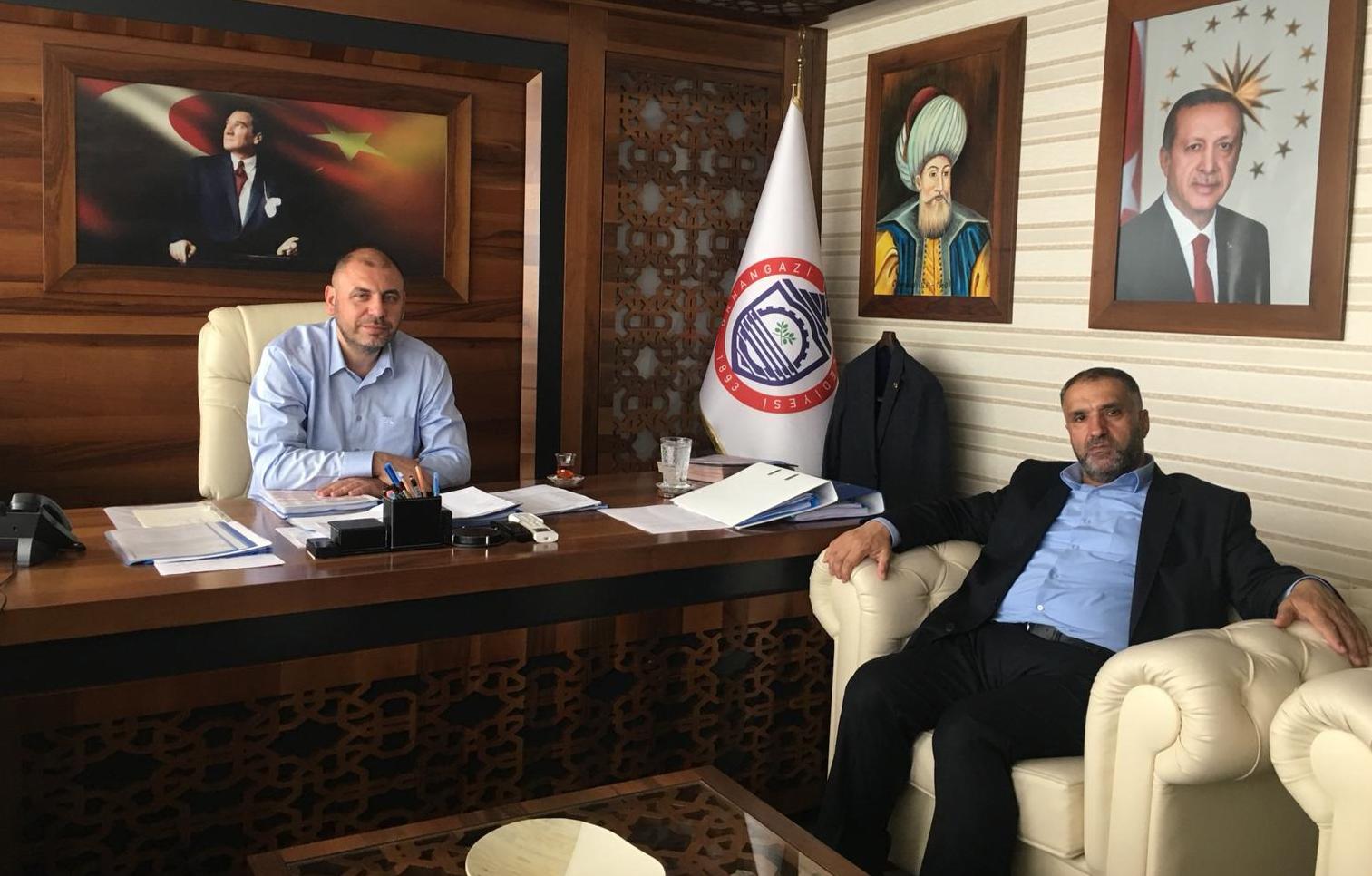 BELEDİYE BAŞKANI BEKİR AYDIN PAZARYOLU BELEDİYE BAŞKANI İBRAHİM ŞAHİN'İ AĞIRLADI 