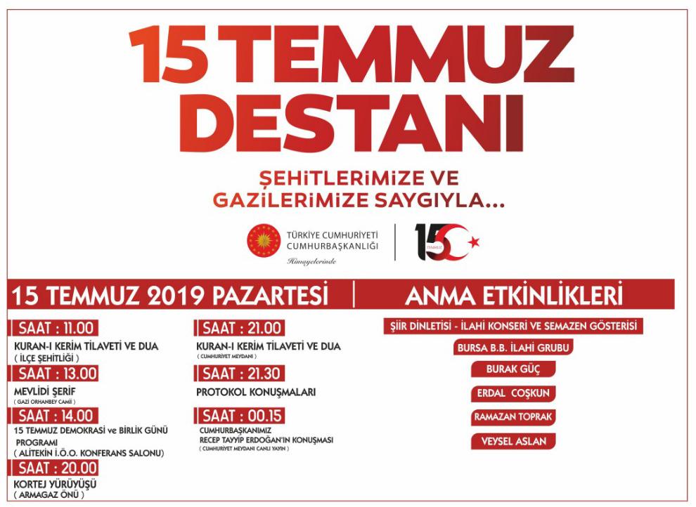 BAŞKAN AYDIN’DAN 15 TEMMUZ MESAJI. 