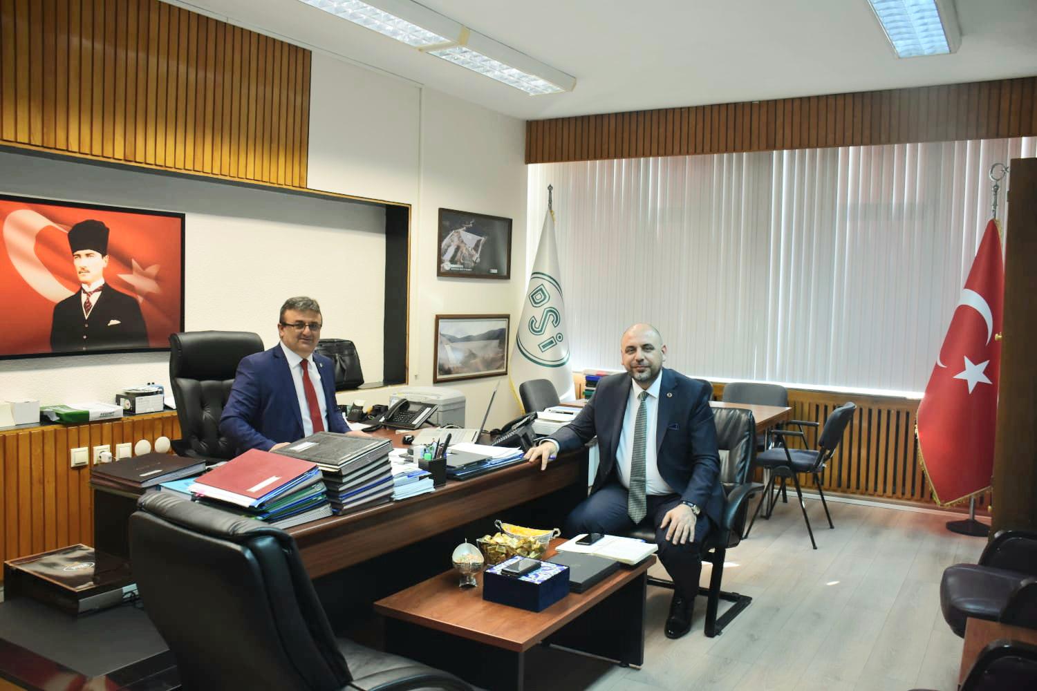 BAŞKAN AYDIN DSİ BÖLGE MÜDÜRÜ İLE GÖRÜŞTÜ 