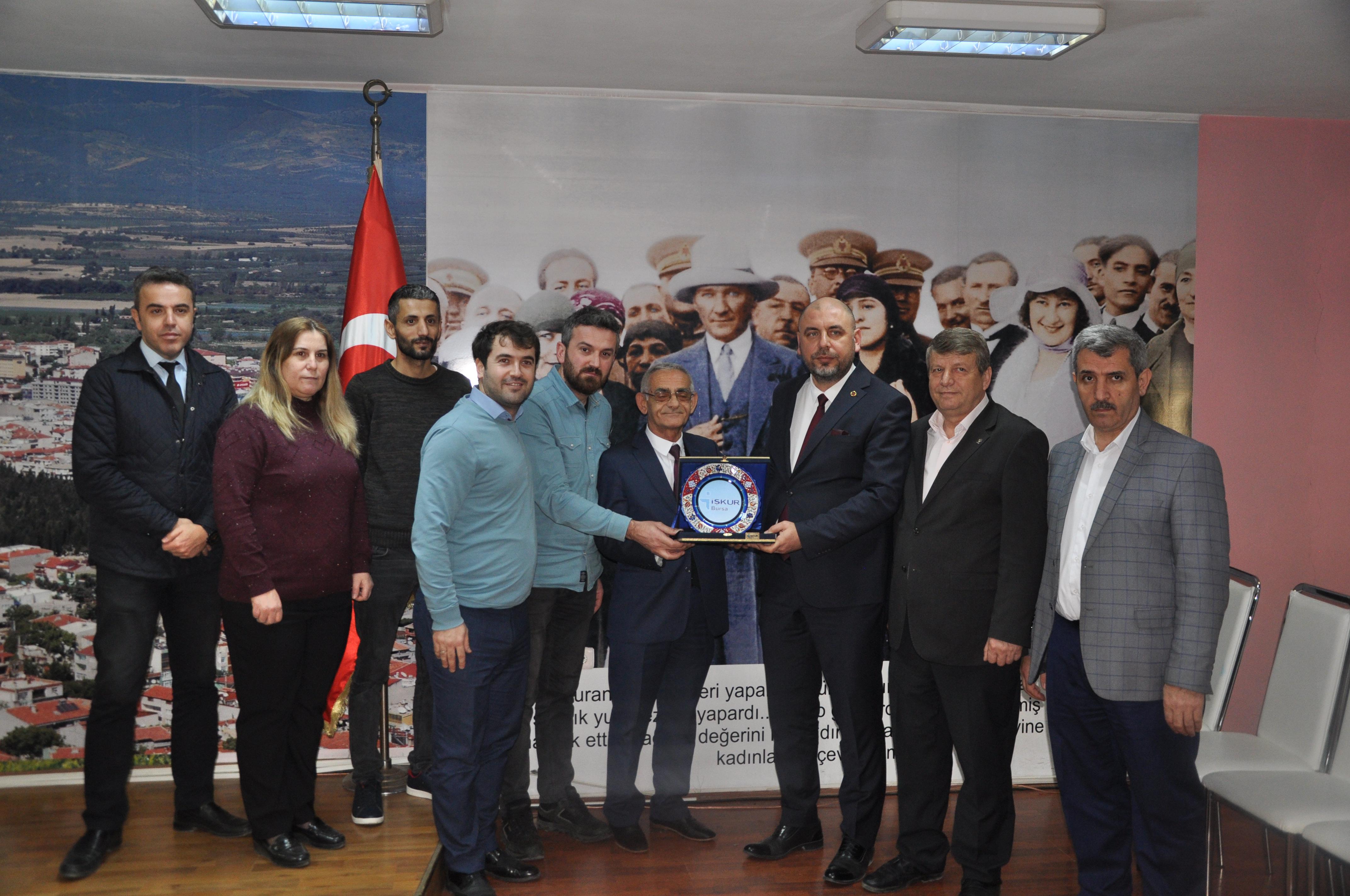 İŞKUR HİZMET NOKTASINA TEŞEKKÜR PLAKETİ 