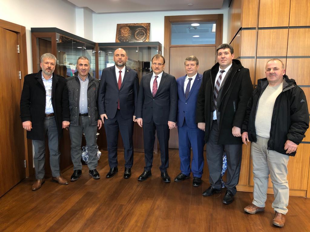 BAŞKAN AYDIN HAKAN ÇAVUŞOĞLUNU ZİYARET ETTİ 