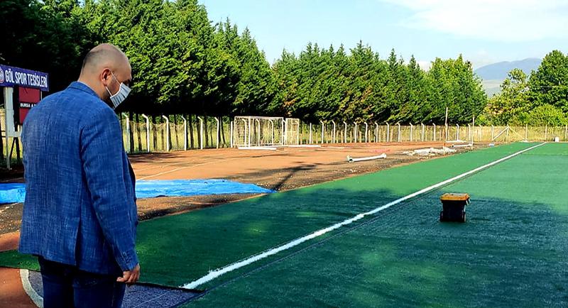 BAŞKAN AYDIN FUTBOL SAHALARI ÇALIŞMALARINI YERİNDE İNCELEDİ 