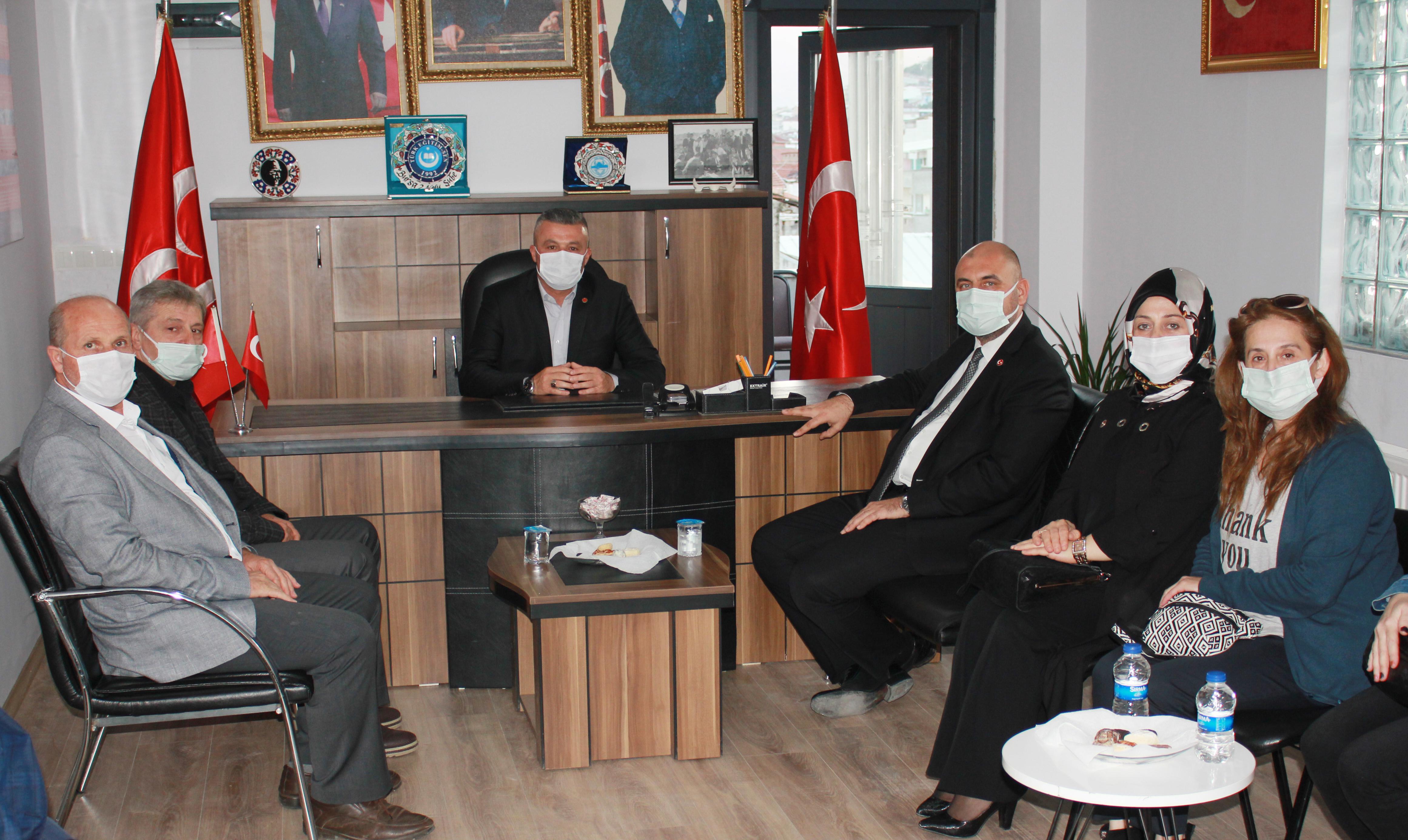 BAŞKAN AYDIN’DAN MHP İLÇE TEŞKİLATINA ZİYARET 