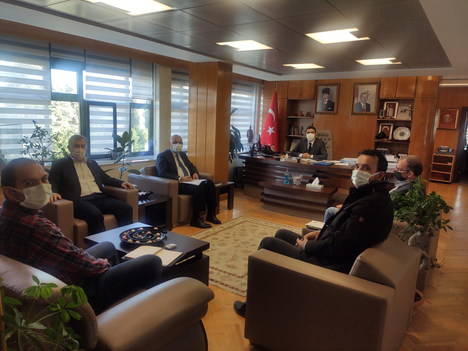 BAŞKAN AYDIN KARAYOLLARI BÖLGE MÜDÜRÜ İLE BİR ARAYA GELDİ 