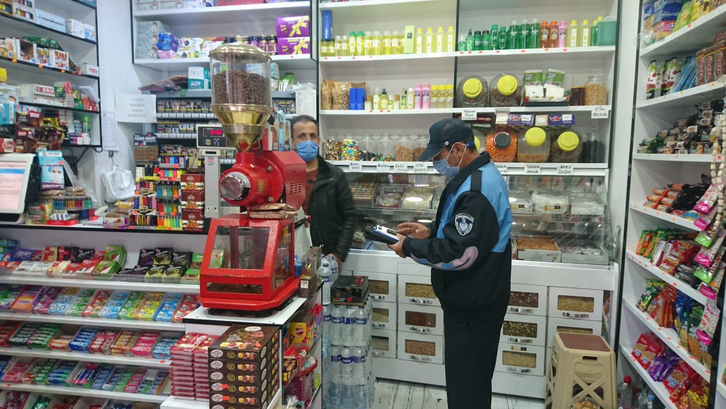 ZABITA EKİPLERİNDEN BAKKAL VE MARKETLERE DENETİM 