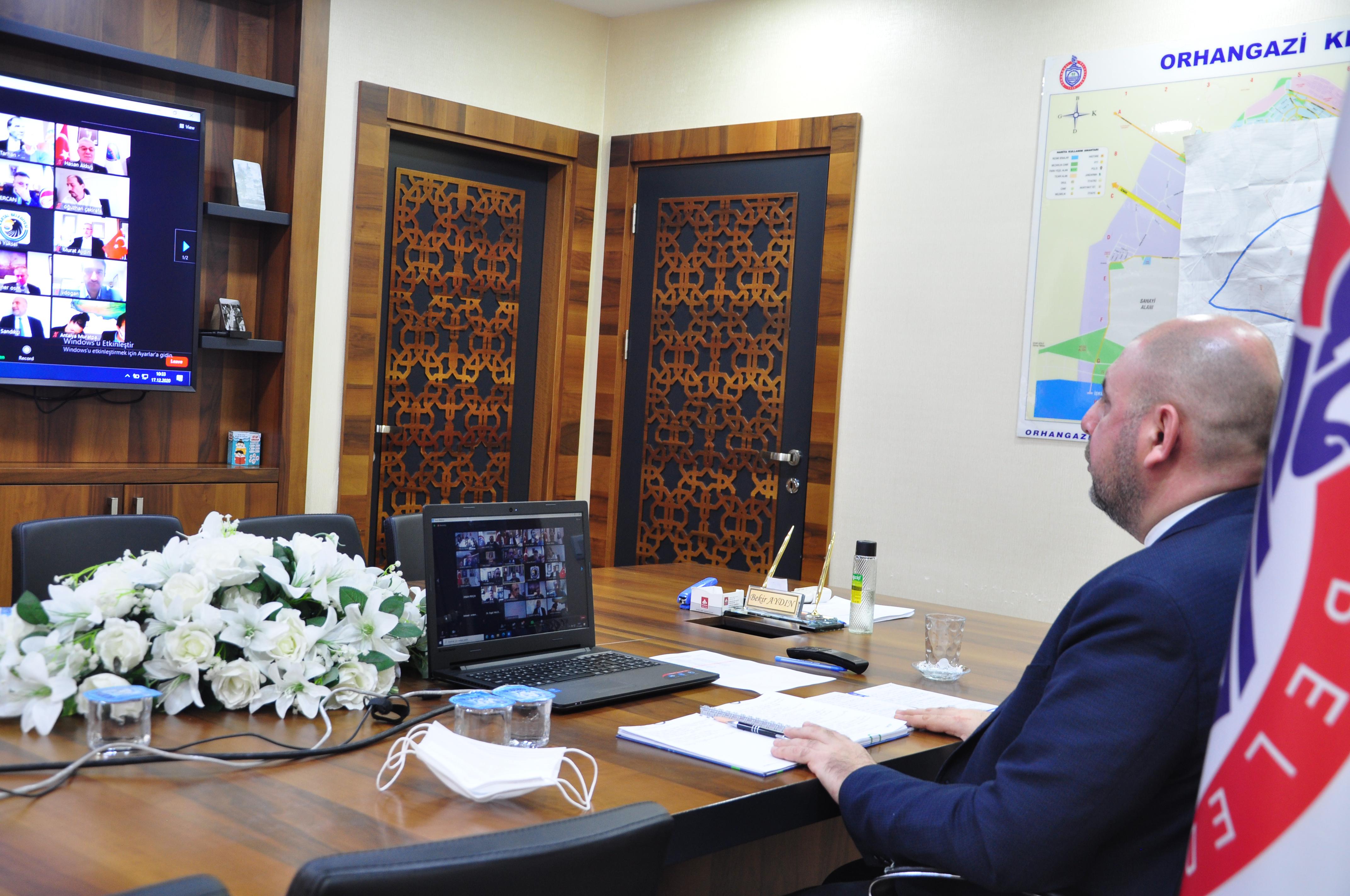 TÜRKİYE BELEDİYELER BİRLİĞİ TOPLANTISI VİDEO KONFERANS İLE GERÇEKLEŞTİ 