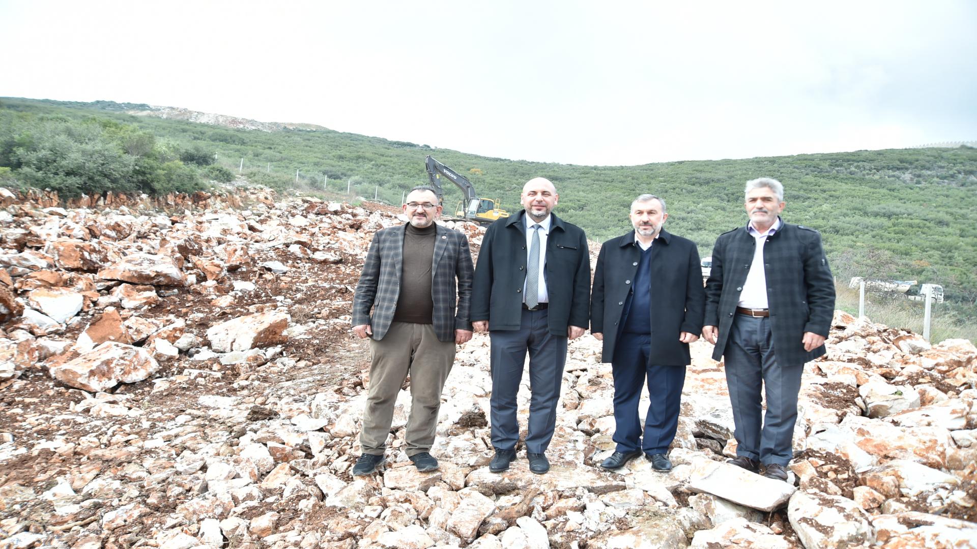 BAŞKAN AYDIN ALTERNATİF YOL ÇALIŞMASINI YERİNDE İNCELEDİ