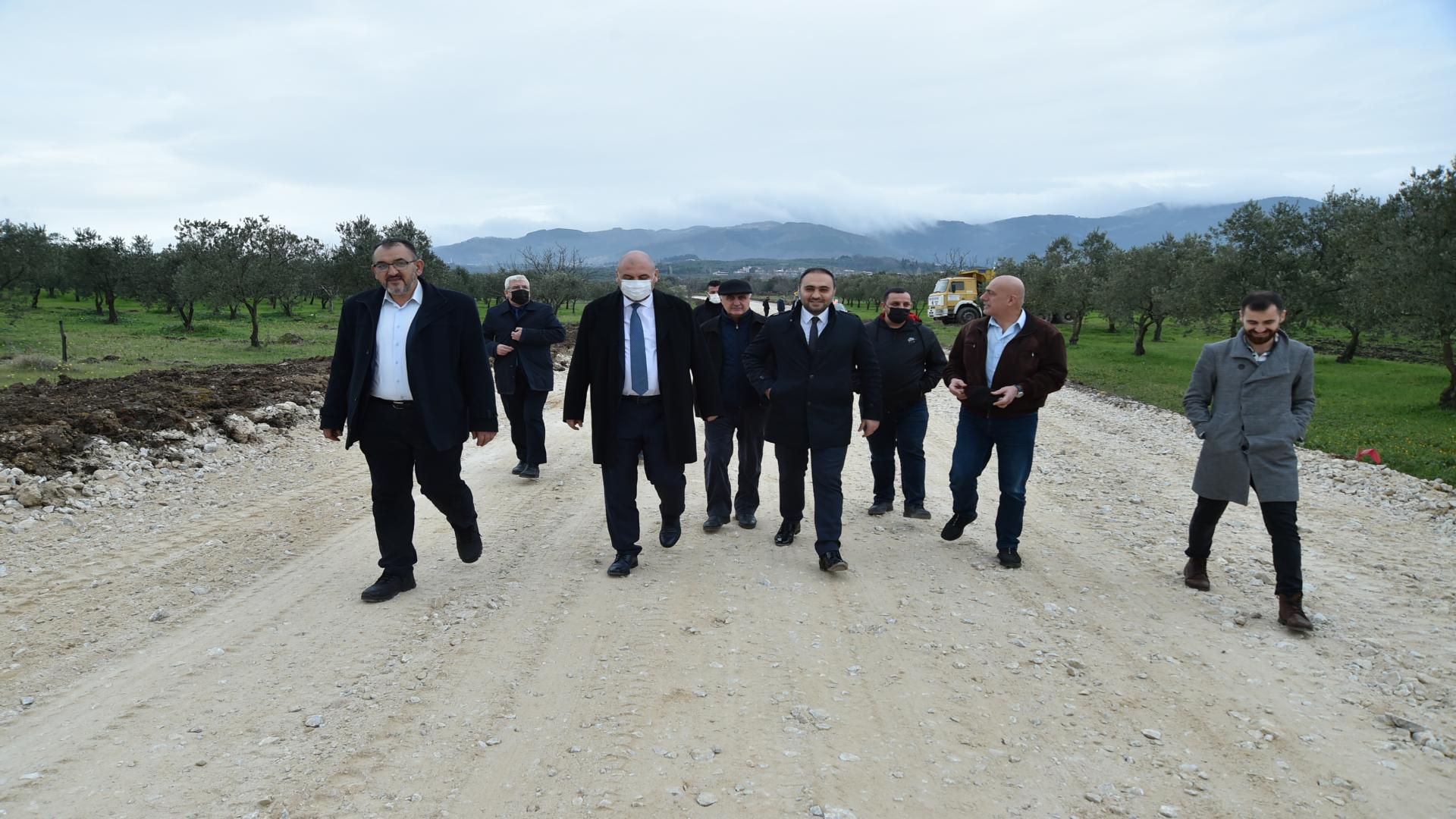 BAŞKAN AYDIN ORTAKÖY YOL ÇALIŞMALARINI YERİNDE İNCELEDİ