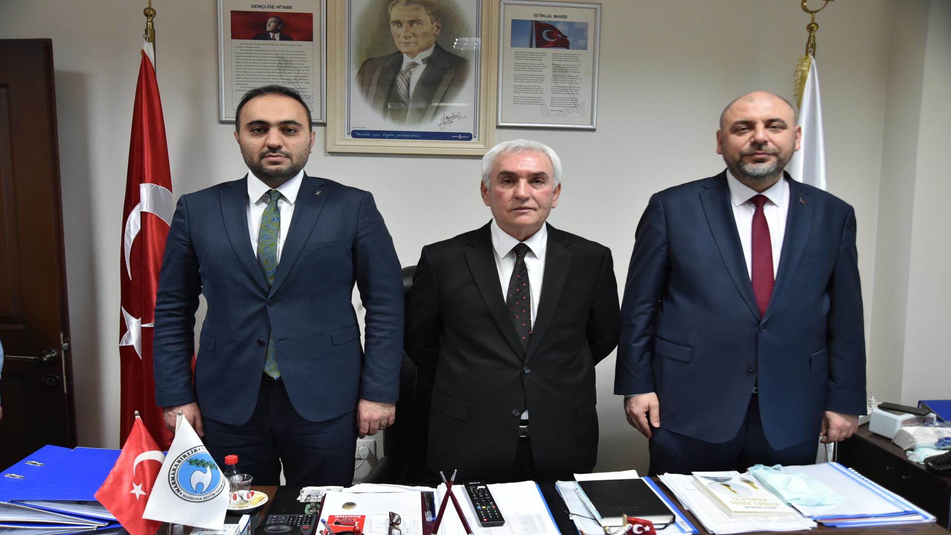 BAŞKAN AYDIN’DAN MARMARABİRLİK BAŞKANINA HAYIRLI OLSUN ZİYARETİ