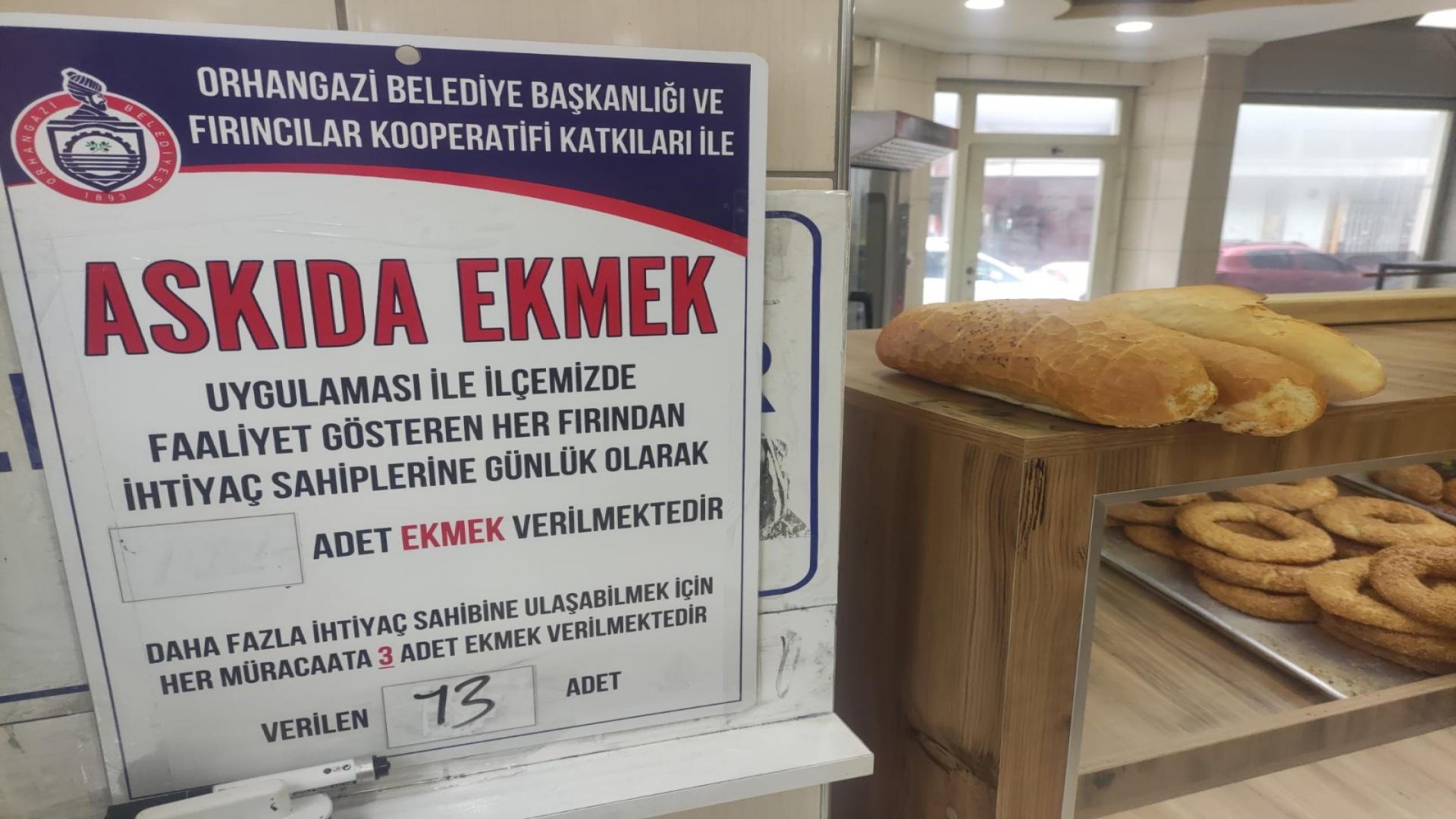 ASKIDA EKMEK UYGULAMASINA BELEDİYEDEN DESTEK