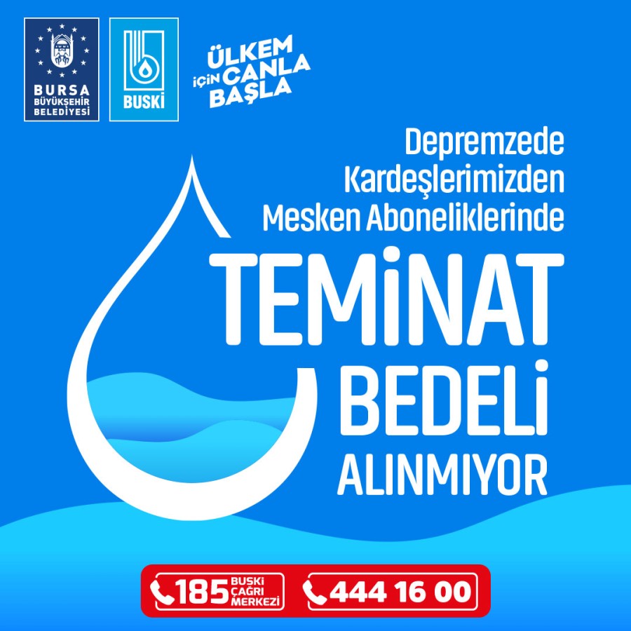 Buski ’den Depremzedelere su aboneliğinde kolaylık