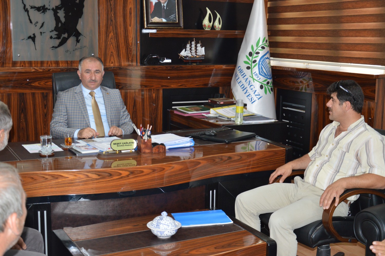 Orhangazi Belediye Baskani Neset Çaglayan’a Ziyaretçi Akini devam Ediyor 