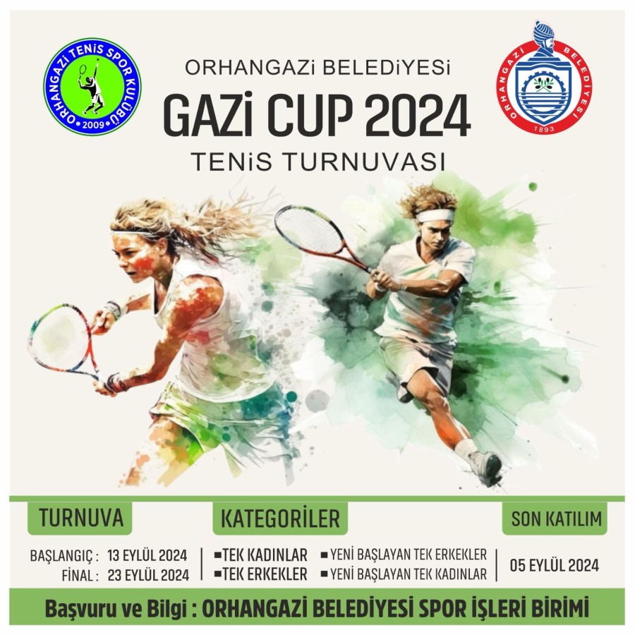 Orhangazi Belediyesi Gazi Cup 2024 Tenis Turnuvası Büyük Bir Heyecanla Başlıyor.