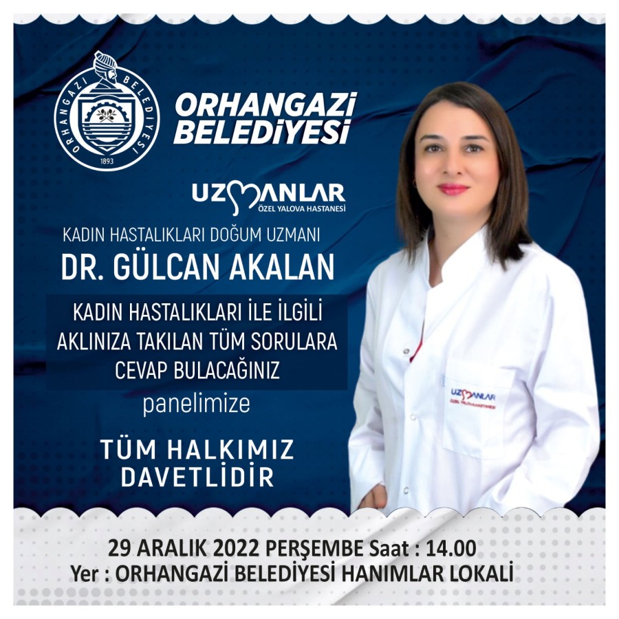 Orhangazi Belediyesi Kadın Hastalıkları ve Doğum Konulu Panel Düzenliyor.