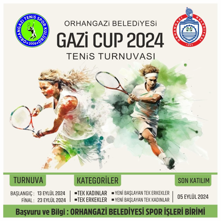 Orhangazi Belediyesi’nden Gazi Kupası 2024 Tenis Turnuvası: Tenisin Kalbi Orhangazi‘de Atacak