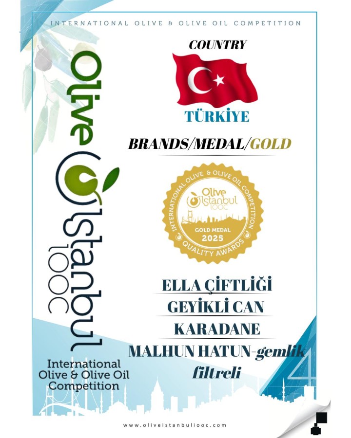 Malhun Hatun Zeytinyağları Olive İstanbul’da Madalyaları Silip Süpürdü
