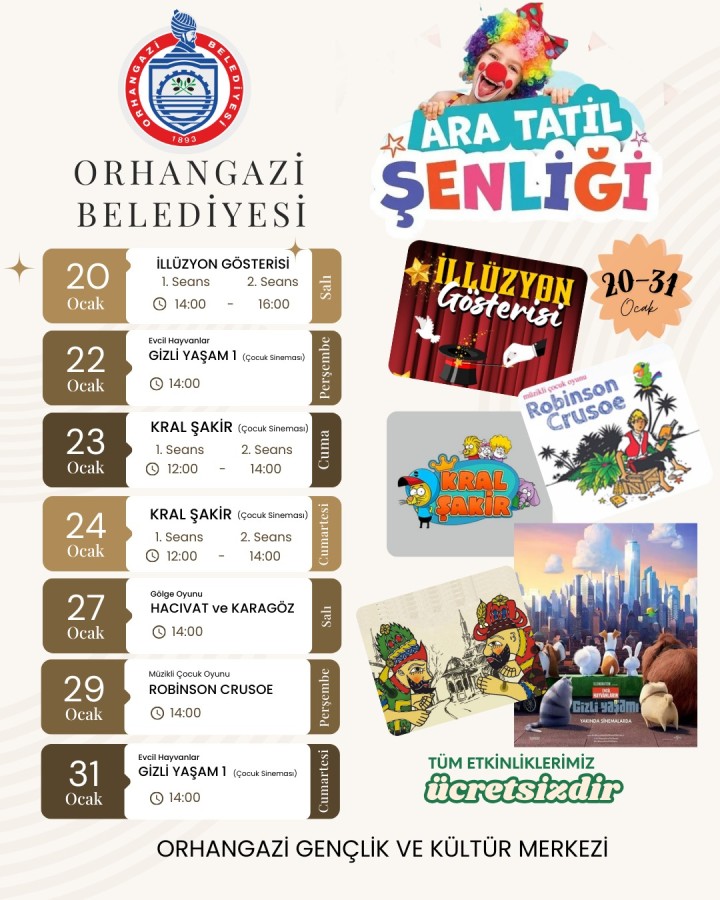 Orhangazi Belediyesi Ara Tatilde Çocuklara Sürpriz Hazırladı